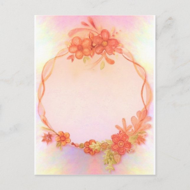Aquarell-Blumendesign Postkarte (Vorderseite)