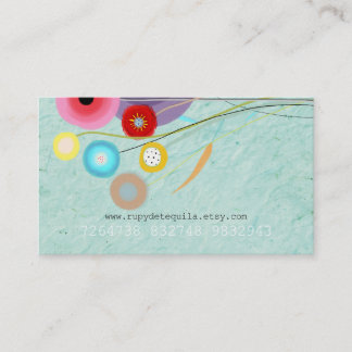 Aquarell-Blumendesigner Visitenkarte