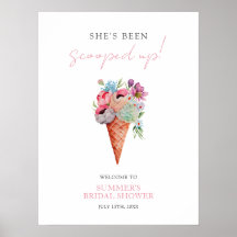 Aquarell Blumeneis Brautparty Willkommen