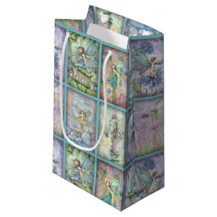 Aquarell-Blumenfeen Fantasy-Kunst Kleine Geschenktüte