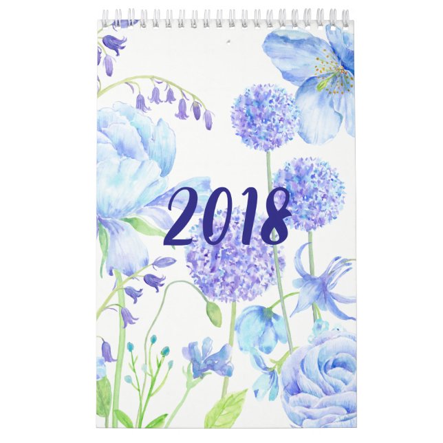 Aquarell-Blumengarten-Kalender Kalender (Titelbild)