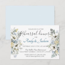 Aquarell Blumengrün Probe Abendessen Invita