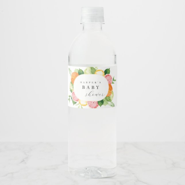Aquarell Blumenkorallendusche Grüne Kinderdusche (Vorderseite)
