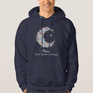 Aquarell-Blumenmond-Mama Hoodie