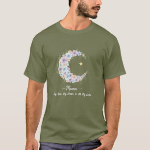 Aquarell-Blumenmond-Mama T-Shirt