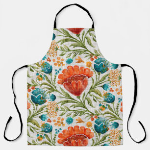 Aquarell-Blumenmotiv-Hintergrund. Handgemalt e Schürze