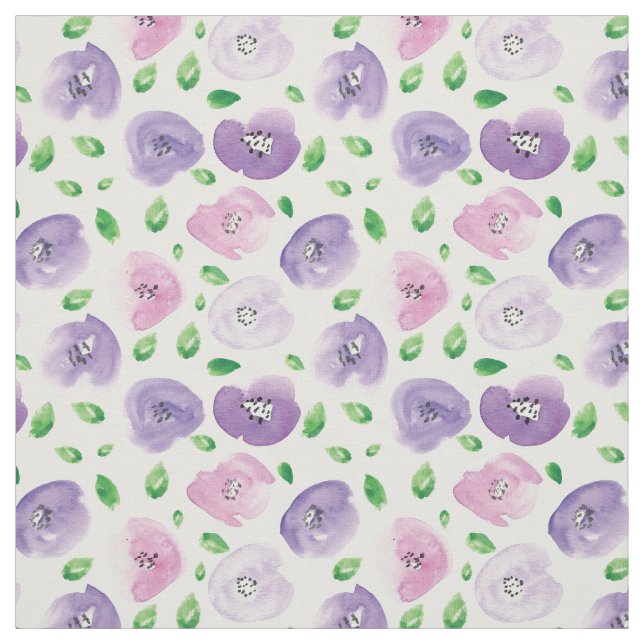 Aquarell-Blumenmuster Stoff (Muster)