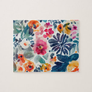 Aquarell-Blumenmuster Süße Vintage-Blumen