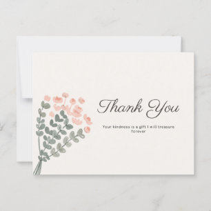 Aquarell-Blumenstrauß Florale Dankeskarten Postkarte