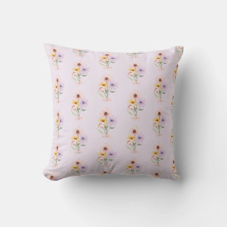 Aquarell-Blumenstrauß Mädchen-preppy Kissen