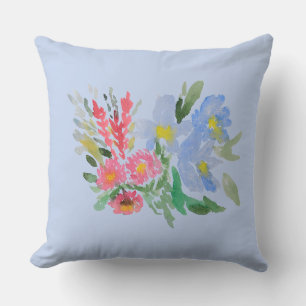 Aquarell-Blumenstrauß-Wurfkissen Kissen