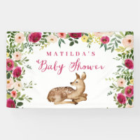 Aquarell Blumenwald Babydusche Party
