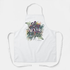 Aquarell Blumige Liebe Versagt Nie Schriftzug Schürze