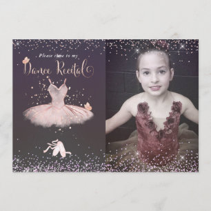 Aquarell Blush Tutu n Butterfliegen Tanz Erwägung Einladung