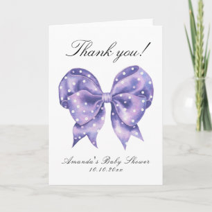 Aquarell-Bogen-Polka-Punkt-Baby-Shower-Dankeschön Dankeskarte
