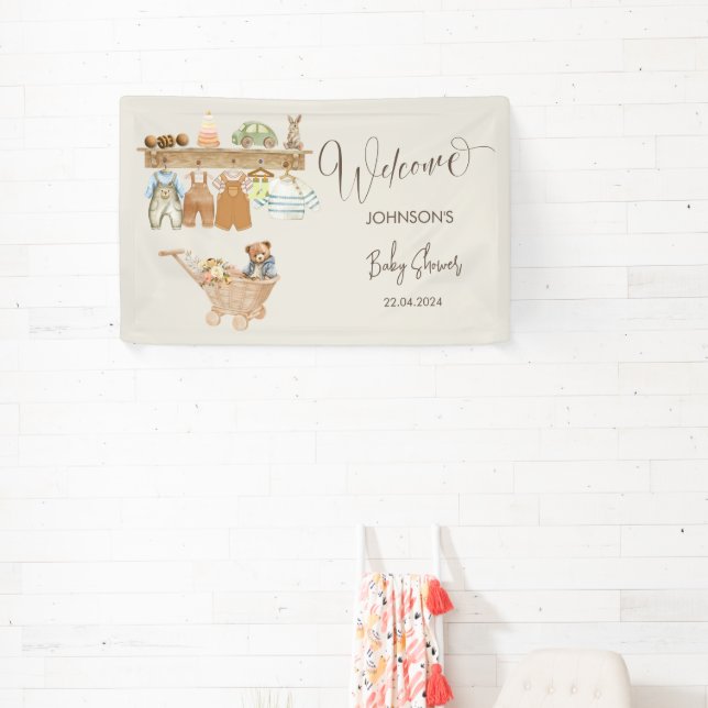Aquarell Bohemisches Kinderzimmer Kinderdusche Wil Banner (InSitu)
