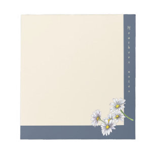 Aquarell Boho Floral Daisy Weihnachtsgeschenk Notizblock