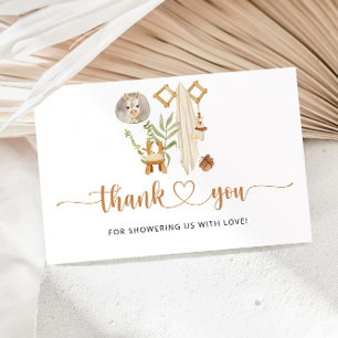 Aquarell Boho-Kinderzimmer-Baby-Shower-Dankeskarte Karte