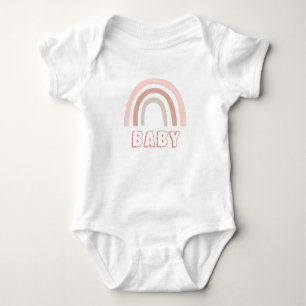 Aquarell Boho Regenbogen Baby Strampler
