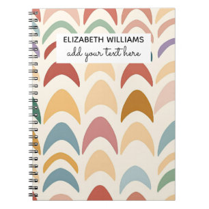 Aquarell Boho Regenbogen Notizblock