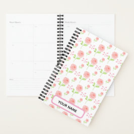 Aquarell-Botanik-Blumenmuster-Planer Planer
