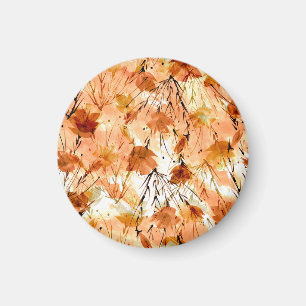 Aquarell-Botanik: Vintage-Pflanzenmuster. Magnet