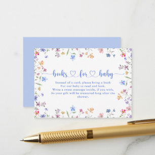Aquarell-Botanik-Wildblumen-Bücher für Baby Begleitkarte