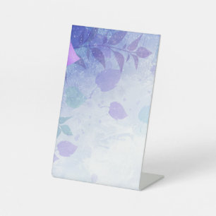 Aquarell-Botanik-Willkommensschild Sockelschild