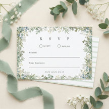 Aquarell Botanische Grünpflanzen Hochzeit