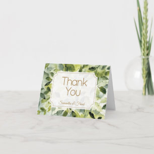 Aquarell Botanische Hochzeit Dankeskarte