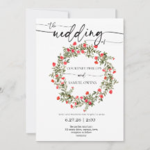 Aquarell Botanische Hochzeitseinladung