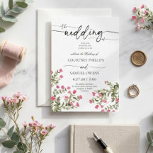 Aquarell Botanische Hochzeitseinladung