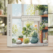 Aquarell-Botanischer-Garten-Personalisierter Ordne