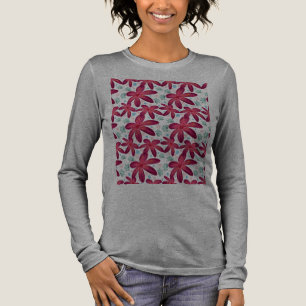 Aquarell Botanisches Nahtloses Muster Poster Tri-Blend Shirt