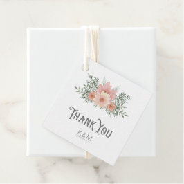 Aquarell Bouquet Vielen Dank, dass Sie die ID654 e Geschenkanhänger