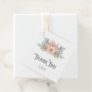 Aquarell Bouquet Vielen Dank, dass Sie die ID654 e Geschenkanhänger