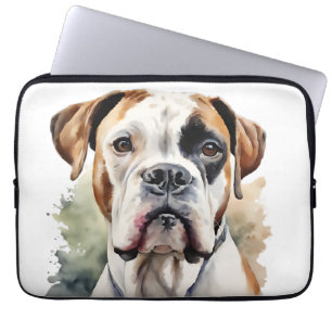 Aquarell-Boxer-Hund-Kunst  Laptopschutzhülle