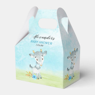 Aquarell Boy Goat Baby Duschfarm Geschenkschachtel