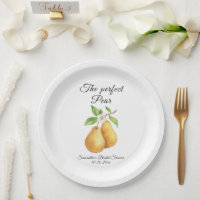 Aquarell Brautparty mit perfekten Birnen Blumen