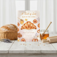 Aquarell-Brot Brötchen im Ofen Baby Shower