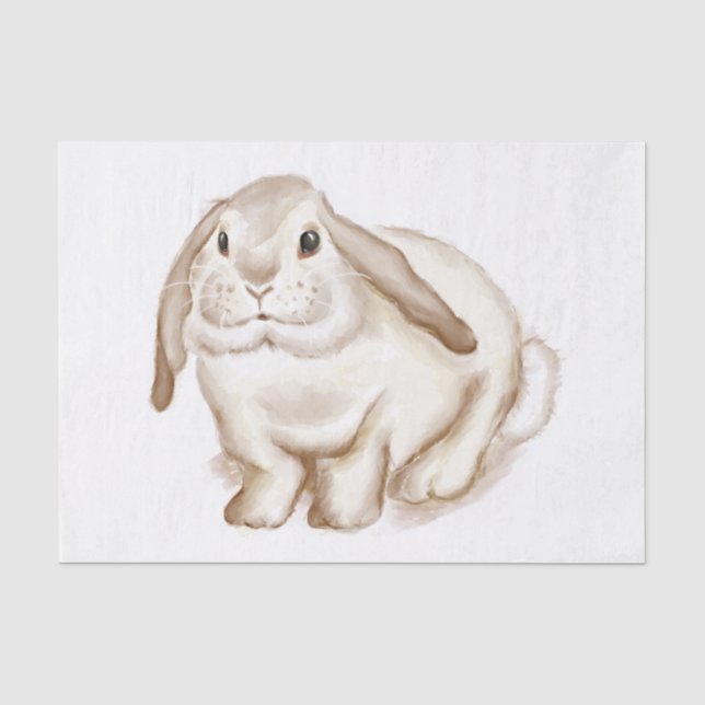Aquarell-Brown-Häschen-Seidenpapier Seidenpapier (Vorderseite)