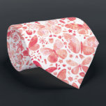 Aquarell Butterfly Coral Pink Neck Tie Krawatte<br><div class="desc">Korallenrosa und weiße Schmetterlingsmuster.</div>