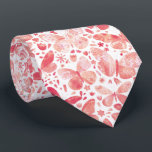 Aquarell Butterfly Coral Pink Neck Tie Krawatte<br><div class="desc">Korallenrosa und weiße Schmetterlingsmuster.</div>