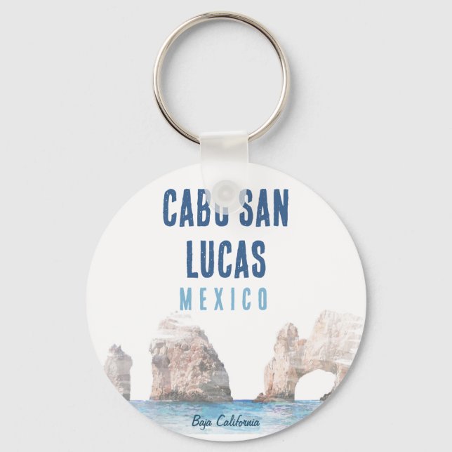 Aquarell Cabo San Lucas Mexiko Strand Der Park Schlüsselanhänger (Vorderseite)