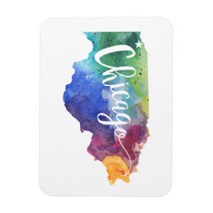 Aquarell Chicago Magnet