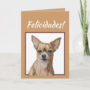 Aquarell Chihuahua, Herzlichen Glückwunsch! Benutz Karte
