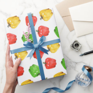 Aquarell-Chilischoten-Muster Geschenkpapier