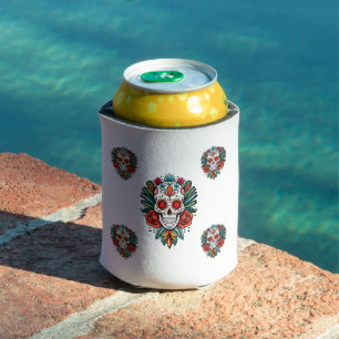 Aquarell Cinco De Mayo Bunter Zuckerschädel Dosenkühler