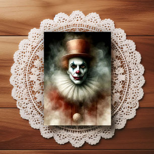 Aquarell-Clown, der in deine Seele starrt Postkarte