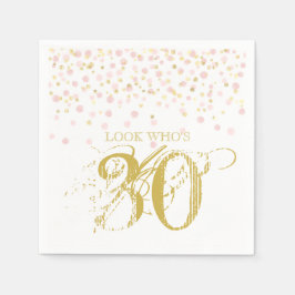 Aquarell Confetti Look Wer ist 30 elegante Geburts Serviette
